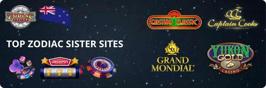 Top Casinos in the sister sites to Zodiac casino