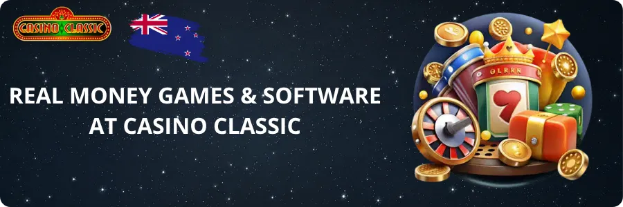 Real Money Games & Software at Casino Classic